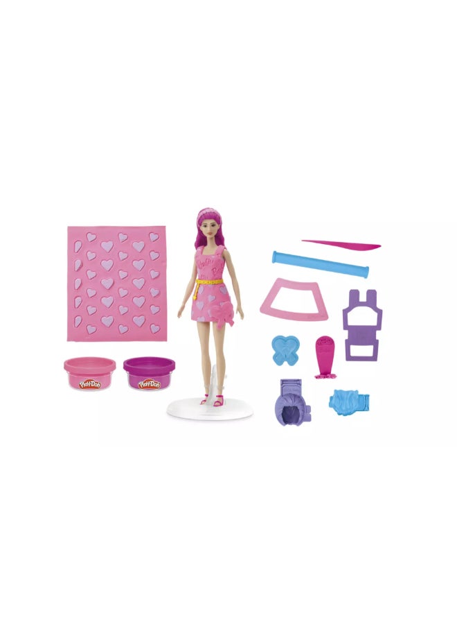 Play-Doh Barbie Hearts and Hair Modelling Compound Playset Multicolour 31.8 x 27.9 x 4.4 cm HPDG13575X0 - Image 2